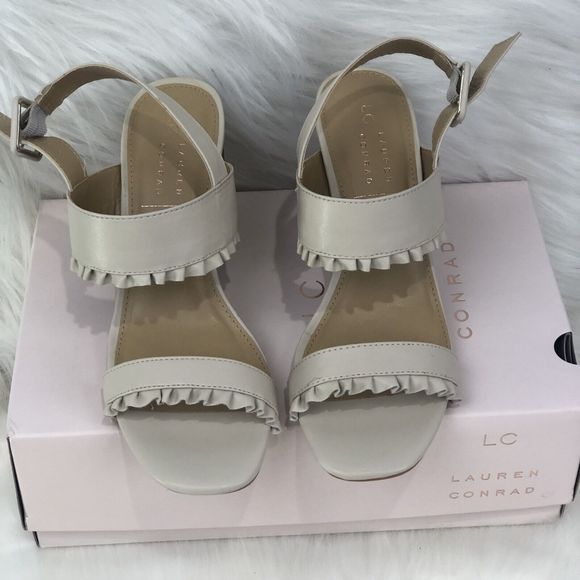 New- Lauren Conrad Sandals Heels Size 8 M - Picture 3 of 16